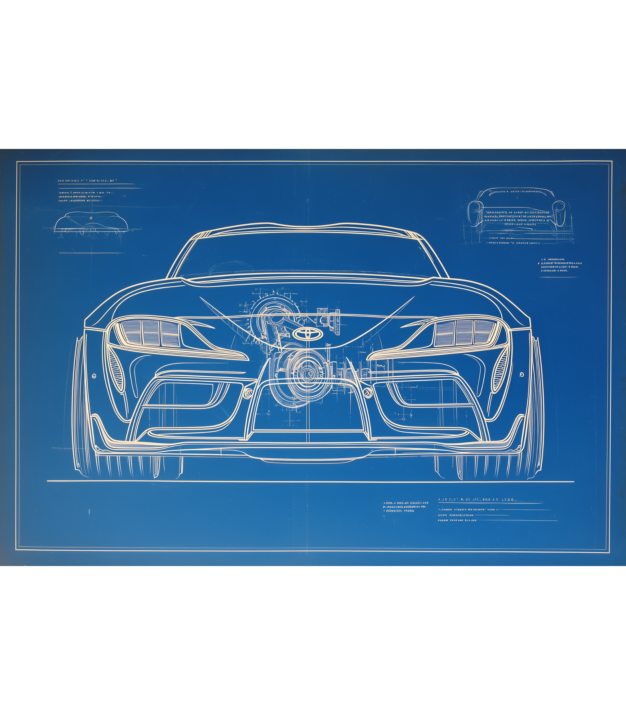 Toyota Supra Blueprint – Engine Cutaway
