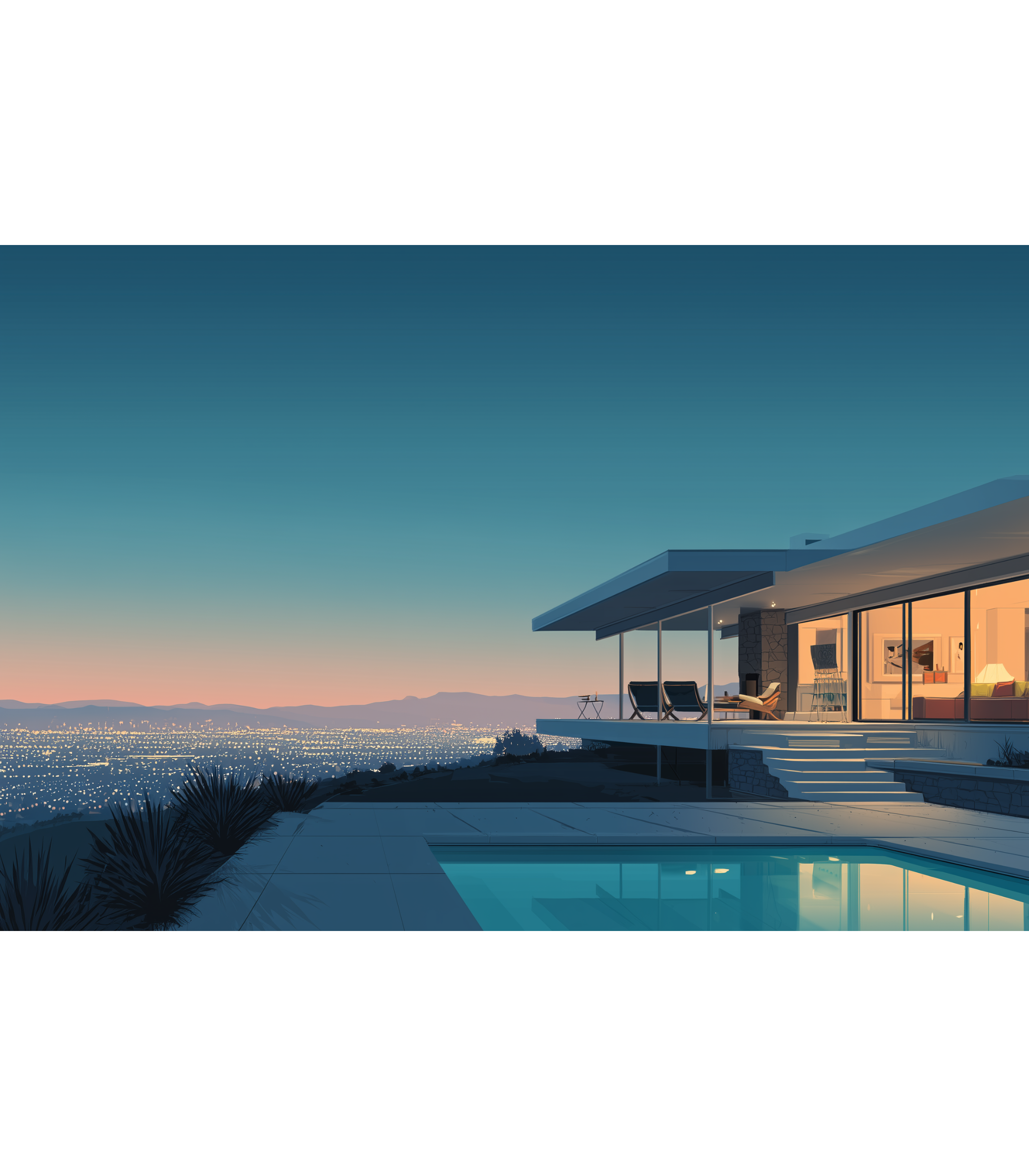 Poolside Twilight