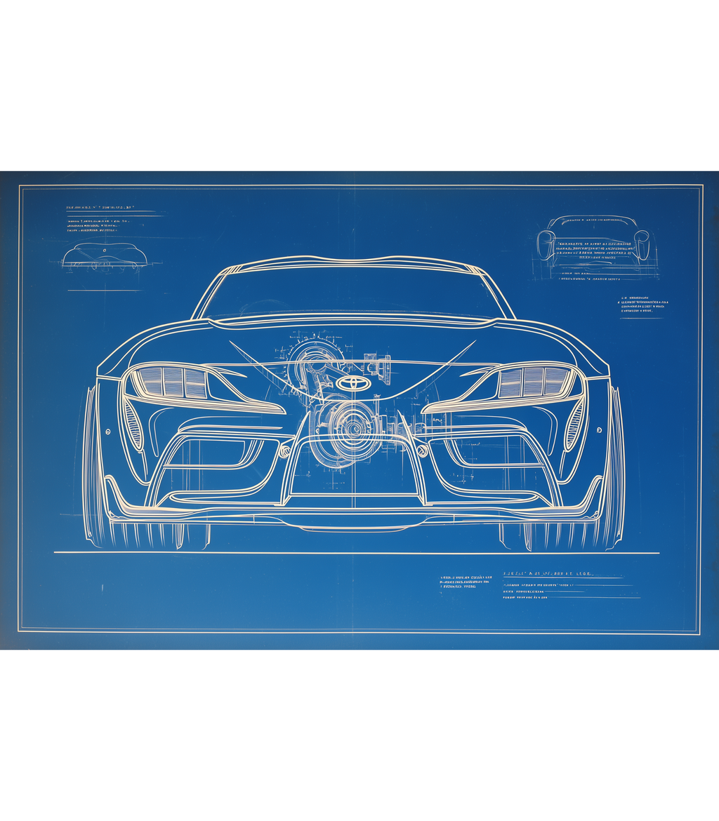 Toyota Supra Blueprint – Engine Cutaway