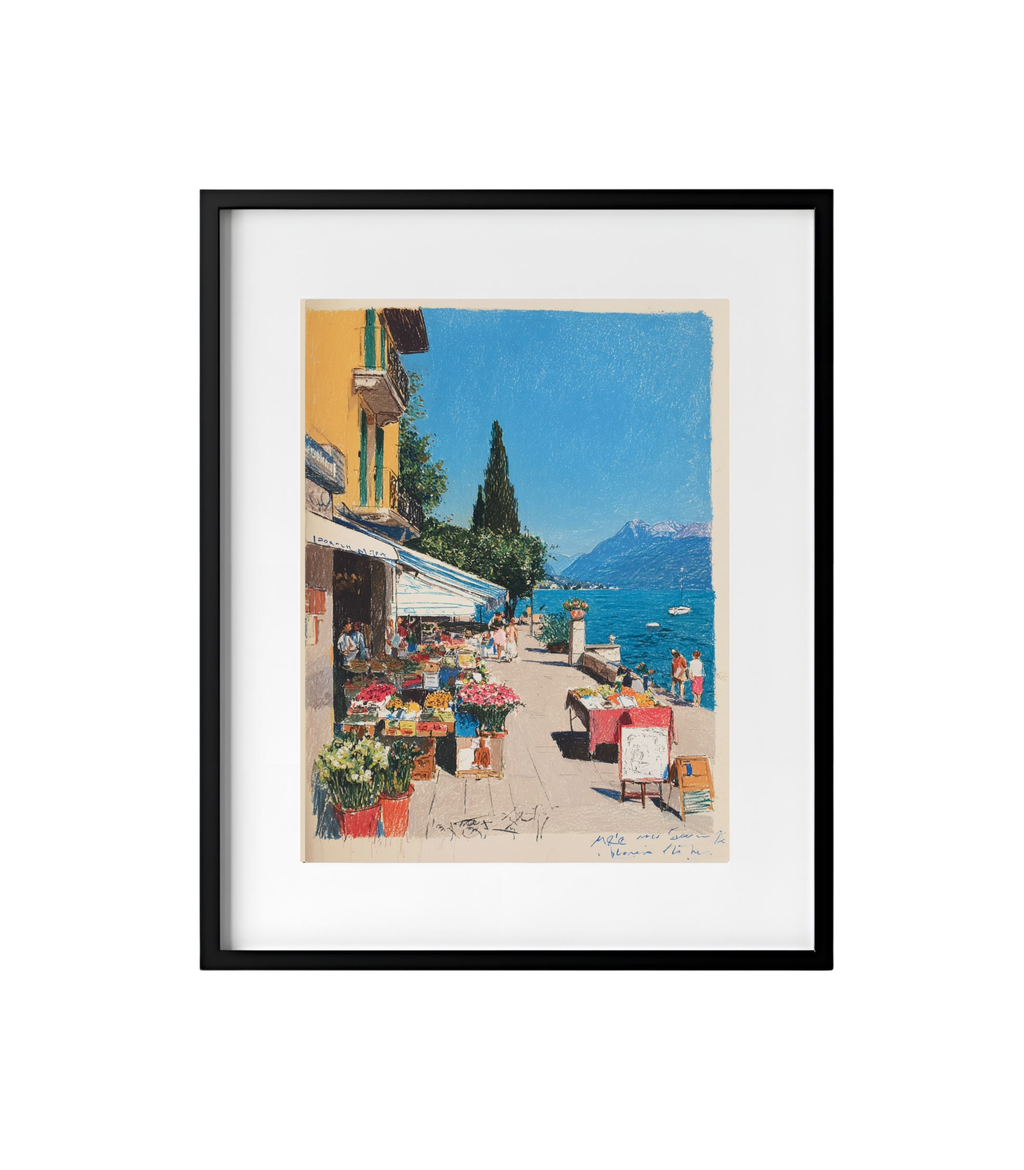 Lake Como Reflections Collection | Set of 3 Italian Landscape Digital Prints